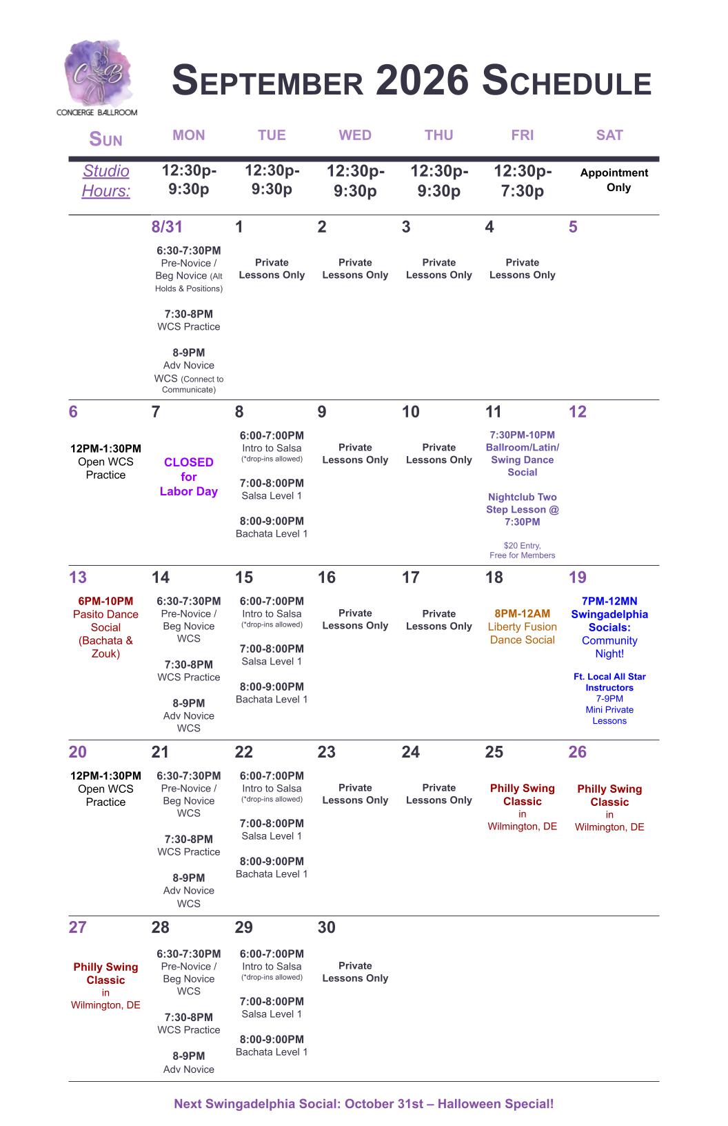 September 2026 Calendar