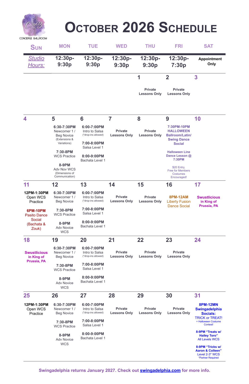 October 2026 Calendar